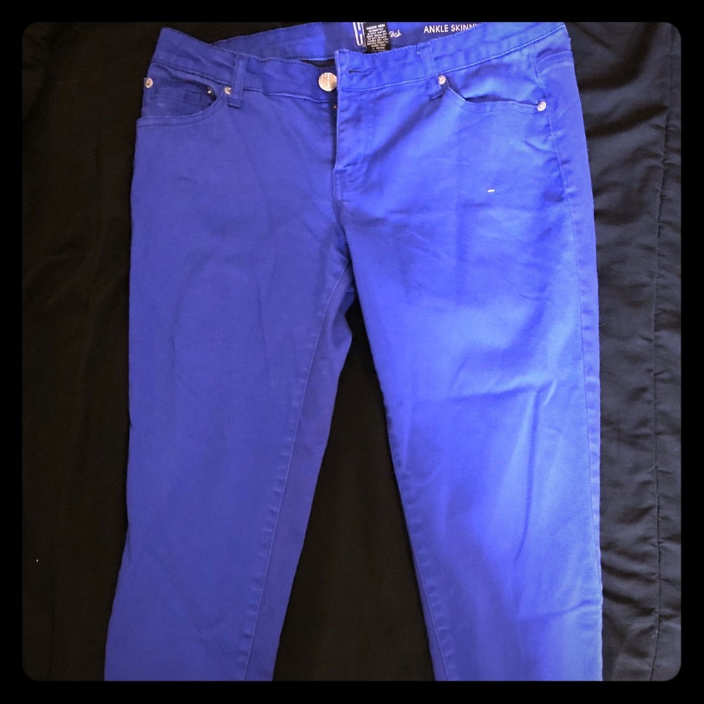 Bright blue CP skinny jeans